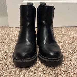 Black Chelsea booties, size 7, worn twice